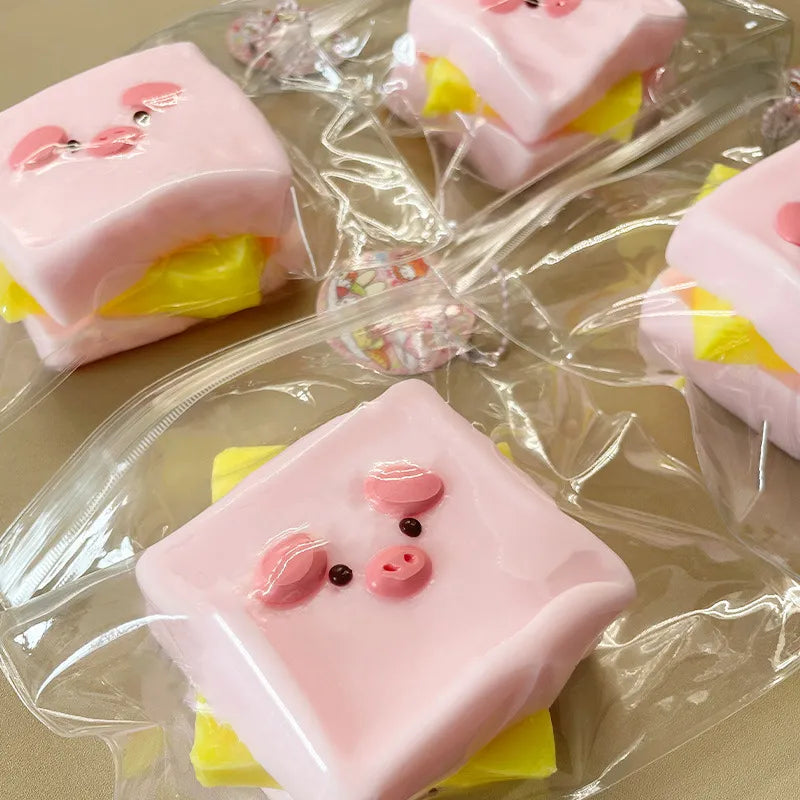Piggy Cream Toast Squishy